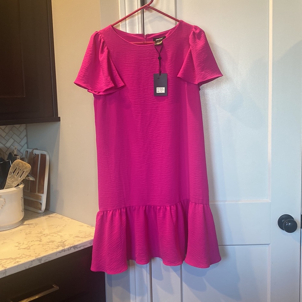DKNY Dress NWT $99 Raspberry (Hot Pink) Size 8 DD1A759A